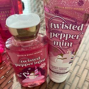 Twisted peppermint bath and body works combination
